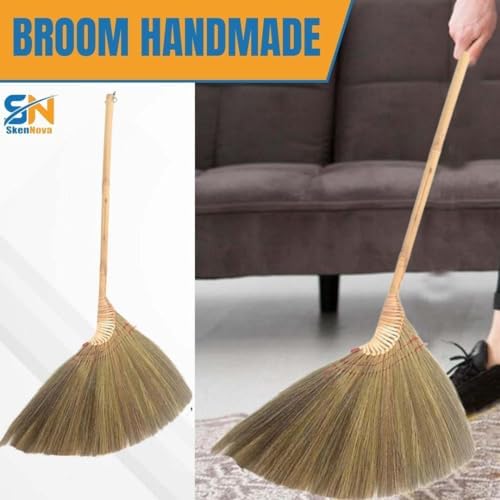 SN SKENNOVA Handmade Bamboo Push Broom