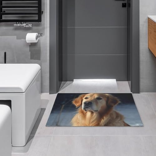 Golden Retriever Velvet Area Rug Non-Slip