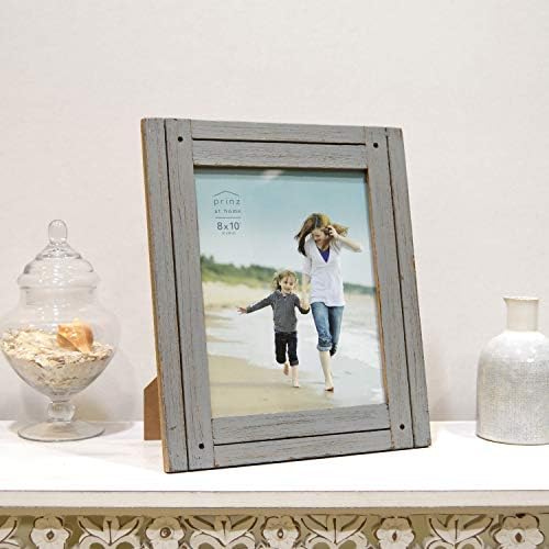 Prinz Homestead 8x10 Rustic Gray Picture Frame with Two-Way Easel