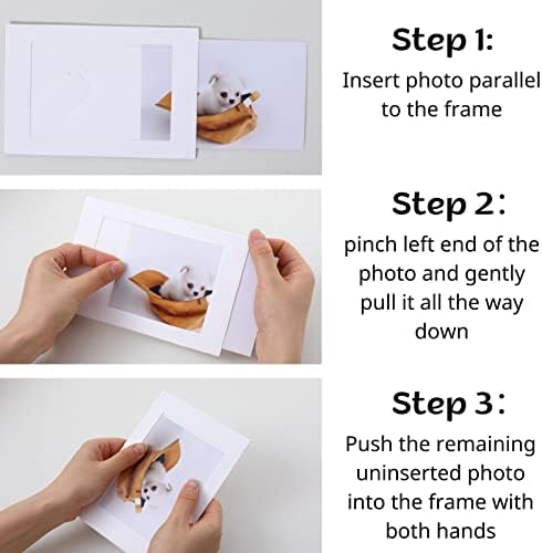 200 Pack White Paper Picture Frames 4x6 with Easel
