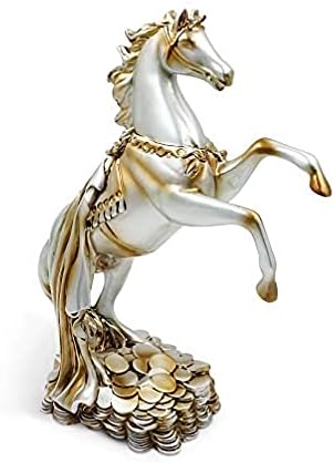 DreamsEden Rearing Horse Statue Standing on Coins 125 H 4 Lbs