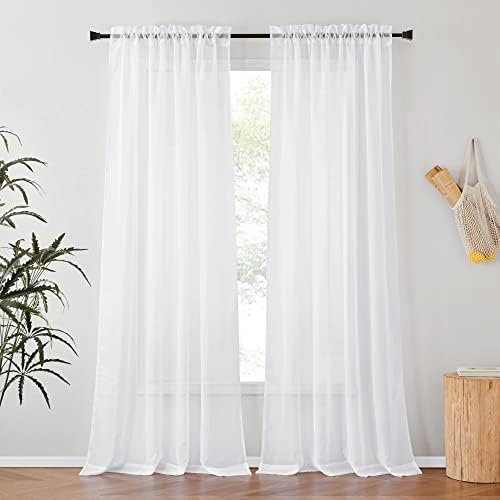 NICETOWN 90 Inch Sheer Curtains for Living Room