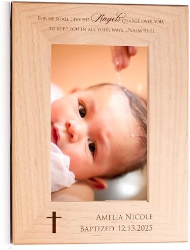 Lifetime Creations Personalized Baptism Frame with Name and Date