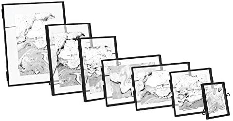 Isaac Jacobs 2x3 Brass and Glass Wall Frame 10-Pack Black