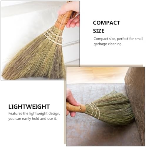 LIFKOME Mini Whisk Broom Set Natural Wood