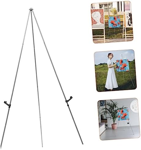 HOMSFOU Adjustable Metal Folding Easel Stand