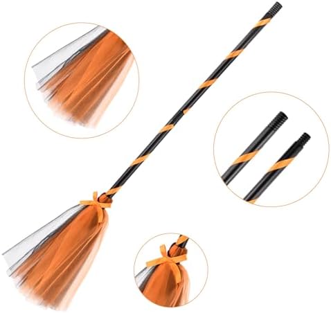 Halloween Witch Broom Purple Cosplay Prop