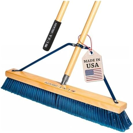 24 Inch Heavy Duty Push Broom with 60 Inch Handle 1