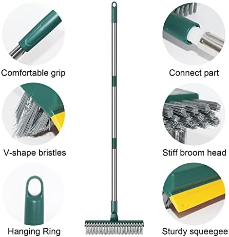 SvaTao 3 in 1 Floor Scrub Brush with Retractable Handle