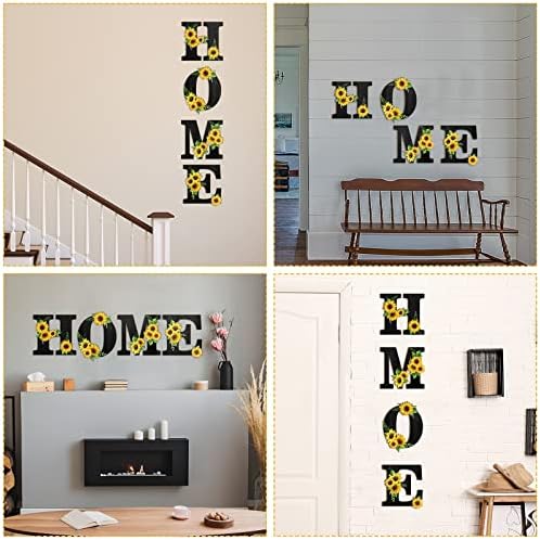 Geetery 4 Pcs Sunflower Wall Decor Letters Set