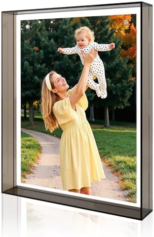 Golden State Art 8x10 Acrylic Floating Frame Black