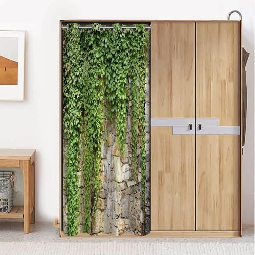 Leyiyi Green Ivy Door Curtains 33x79 Inch 1 Panel