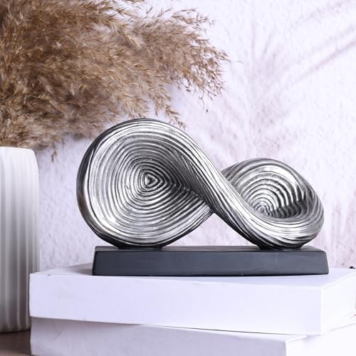 UANYEMON 55 Infinity Knot Sculpture - Modern Silver