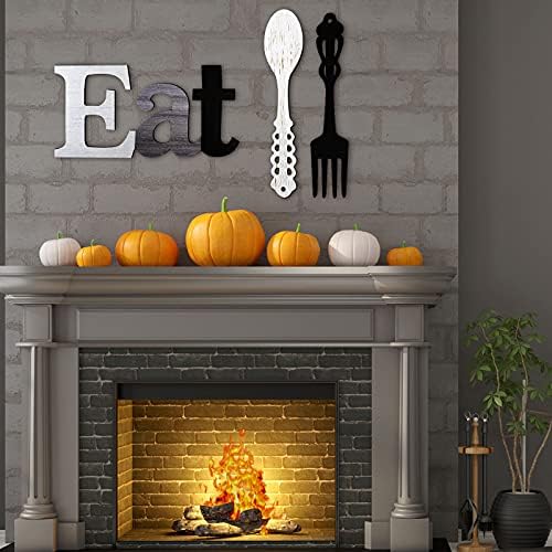 Jetec Eat Sign Fork Spoon Wall Decor Set 1