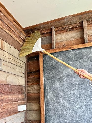 AW BROOMS Natural Handmade Broom - 45 Inch Long Handle