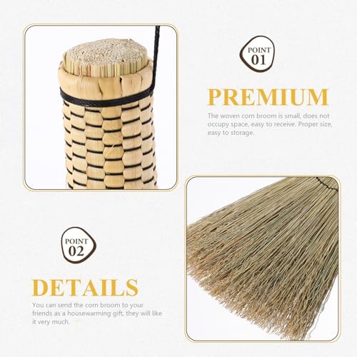 Kichvoe Mini Corn Broom for Multi Surface Cleaning 1