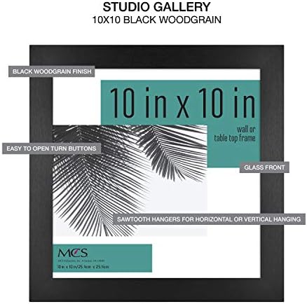 MCS Studio Gallery 10x10 Black Woodgrain Picture Frame 2-Pack