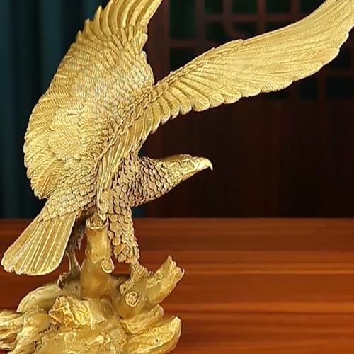 114 Inch Gold Brass Eagle Statue