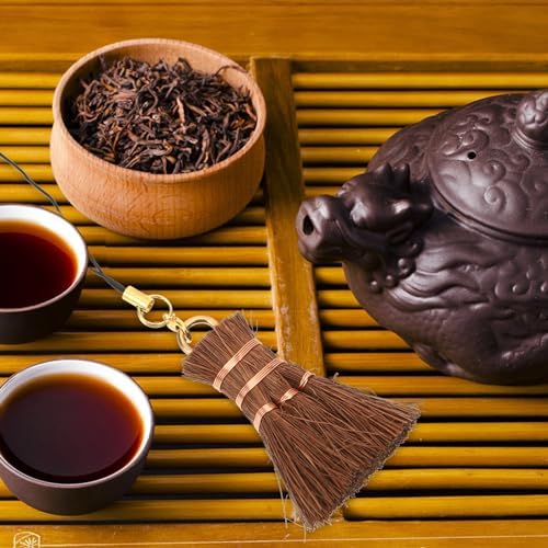 Gatuida 1Piece Mini Palm Whisk Broom for Tea Ceremony