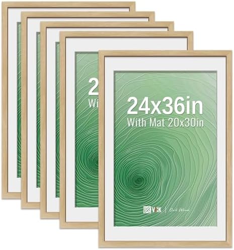 VCK 24x36 Poster Frame 5 Pack - Natural Oak