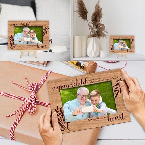 OXRUN Grandparents Wooden Photo Frame with Easel