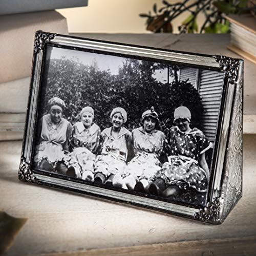 J Devlin 4x6 Clear Glass Picture Frame with Metal Accents