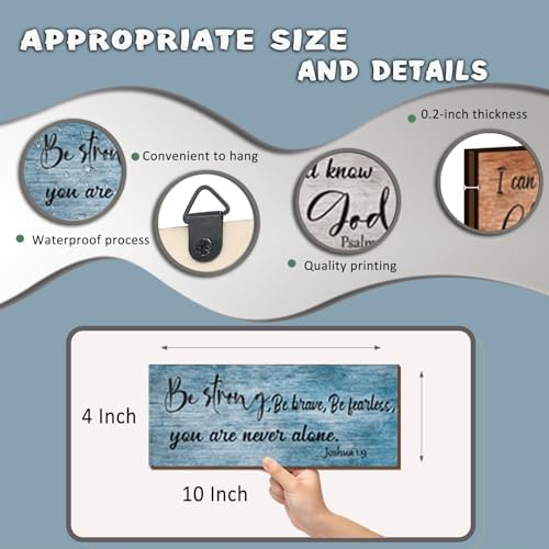 ZONWUTHY 4 Piece Bible Wall Decor Set