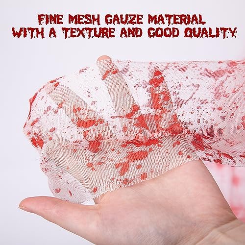 Tlswshsy 4pcs Halloween Door Curtain with Blood Hand Prints