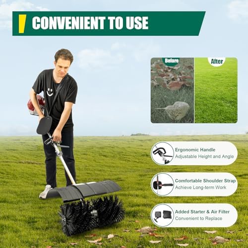 Gbonklong 52CC 2 Stroke Gas Broom for Driveways