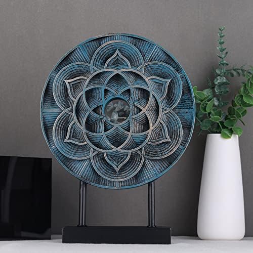 DOVDOV Unique Geometric Blue and Gold Statue