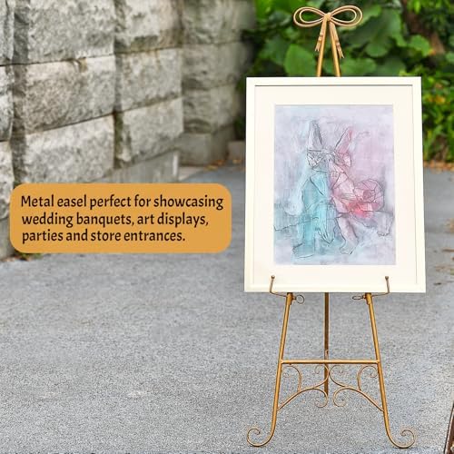 MOCOME Gold Adjustable Easel Stand for Signs and Art