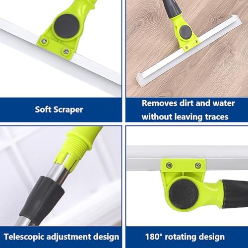 RRRYYYZZ Rubber Broom for Pet Hair and Hardwood Floor Cleaning