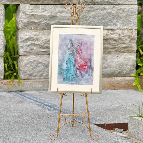 MOCOME Gold Adjustable Easel Stand for Signs and Art