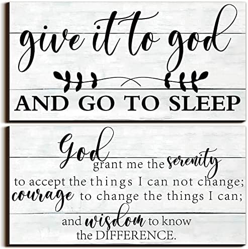 Chunful Give It to God and Go to Sleep Wall Sign