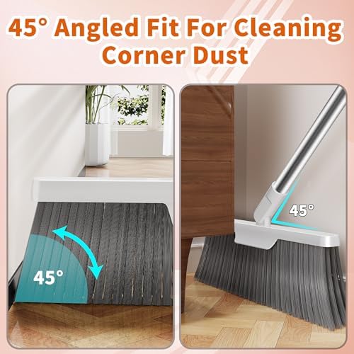 Magic Broom with Dustpan and Extra-Long Handle White M3