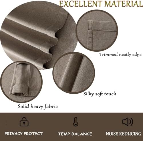 100 Blackout Linen Curtains 96 Inch Long 2 Panels