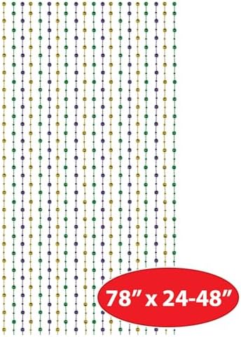 Beistle Disco Ball Bead Curtains 2 Piece Green Gold Purple