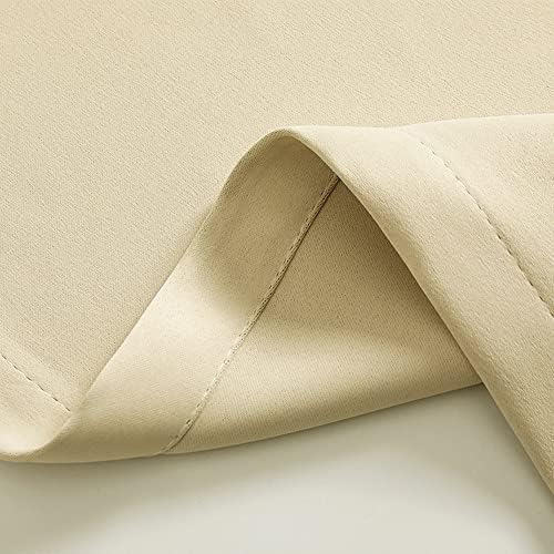 AiFish Beige Door Curtain Panel 78 Inches Grommet Blackout