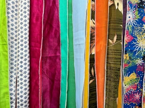 Old Silk Sari Multicolor Bohemian Curtain