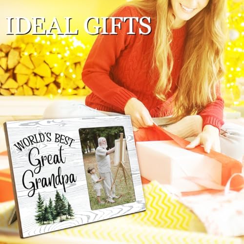 LNGORUS Great Grandpa Wood Photo Frame 8x10