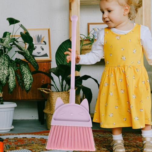 Cabilock Cat Design Broom for Kids Cleaning Fun