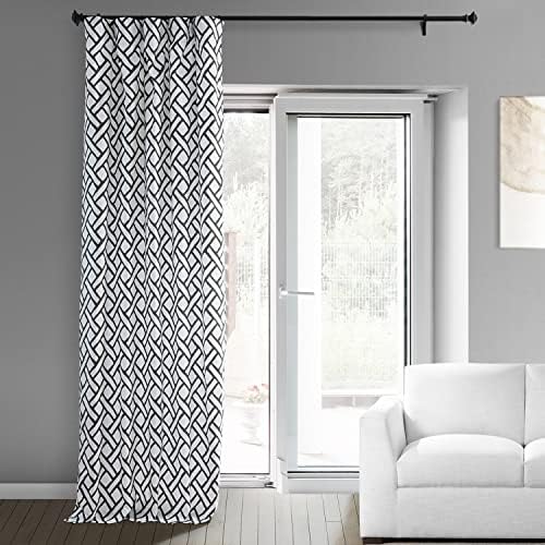 HPD Half Price Drapes Modern Geometric Printed Curtains 96 Inches Long