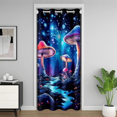 Castle Fairy Glitter Mushroom Door Curtain 42x80