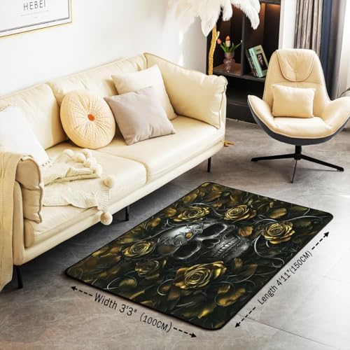 Erosebridal Sugar Skull Area Rug 411 x 33 1