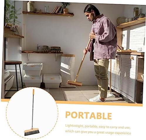 Beavorty Wooden Broom for Indoor Cleaning
