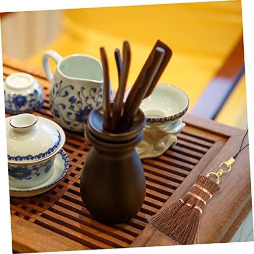 Beaupretty Mini Palm Broom for Desk Cleaning
