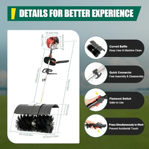 Gbonklong 52CC 2 Stroke Gas Broom for Driveways