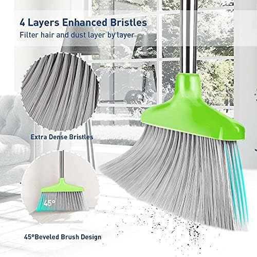 FGY 48 Broom Dustpan Set with Green Handle