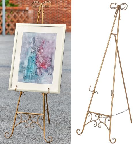 MOCOME Gold Adjustable Easel Stand for Signs and Art