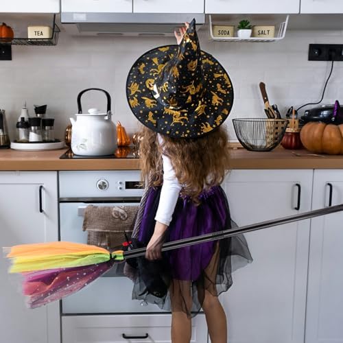 Halloween Witch Broom Costume Prop for Cosplay and Decor